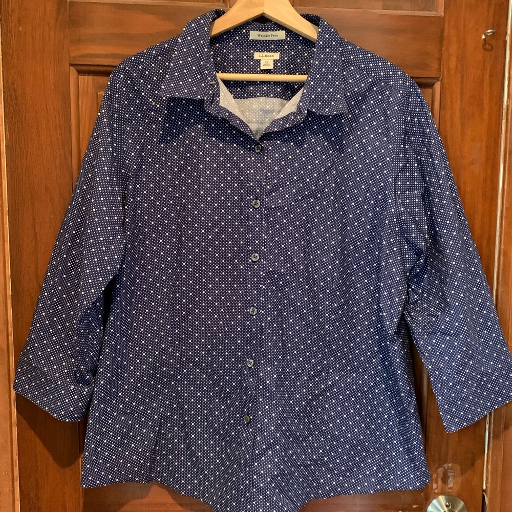 L.L.BEAN Wrinkle-free 3/4 sleeve shirt - Size 2X